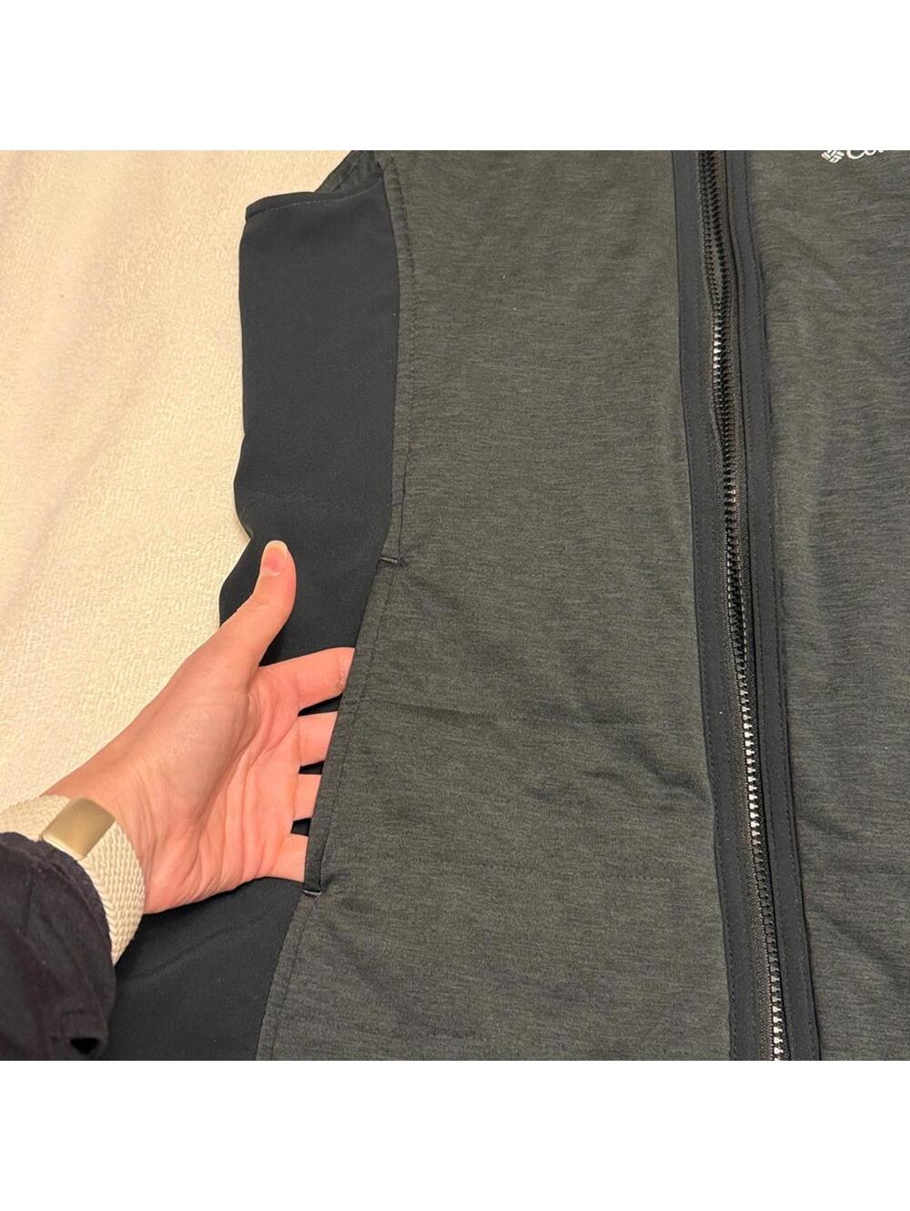Columbia Charcoal Gray Sleeveless Fleece Vest Men's Small Layering Piece - Picture 6 of 6